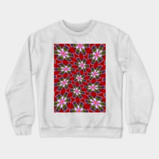 Purple Flower Bud Pattern Crewneck Sweatshirt